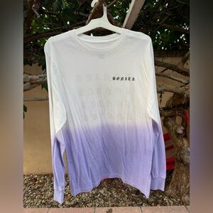 Viva La Bonita Long Sleeve Ombre Tee - White and Purple